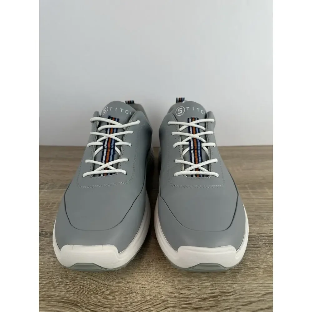 STITCH SL Pace Fadeaway Golf Shoes Gray Leather Spikeless Men’s Size 10.5